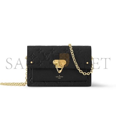 LOUIS VUITTON PLATINE MONOGRAM EMPREINTE VAVIN CHAIN WALLET SILVER HARDWARE M67893 (19*12*4cm)
